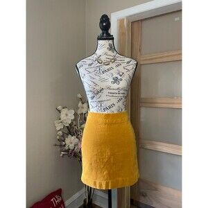 Banana Republic Women's Mini Skirt Size 2 Corduroy Yellow Y2K